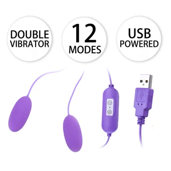 USB Maitinamas du kartus Kiaušinių Klitorio Analinis Makšties Vibratoriai Erotinių Produktų Sekso Žaislai Moterims, Suaugusiems, Vyrams Mašina, Intymių Prekių Parduotuvė