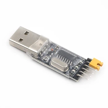 USB TTL konverterio UART modulis CH340G CH340 3.3 V 5V jungiklis