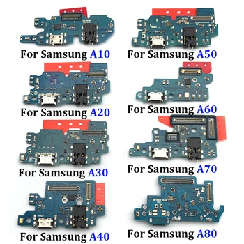 USB Įkroviklis Port Jungtis Valdybos Flex Kabelis Samsung Galaxy A80 A70 A50 A60 A40 A30 A20 A10 A202F A7 A9 2018 A750 A920 A10s