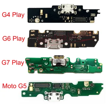 USB Įkrovimo lizdas Valdybos Dokas Flex Kabelis Motorola Moto G4 G5 G6 G7 Žaisti Įkroviklis Port Jungtis Valdybos Flex Kabelis, Remontas, Dalys