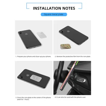 USLION Magnetinio Automobilinis Telefono Laikiklis Mini Juostelės Formos Stovas Xiaomi 