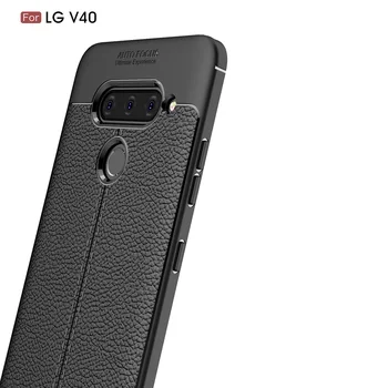 Už Coque LG V40 ThinQ Atveju TPU Silikono Standi Konstrukcija, Dangtelis LG V40 ThinQ Telefono dėklas pilnos Apsaugos Atveju LG V40 6.5