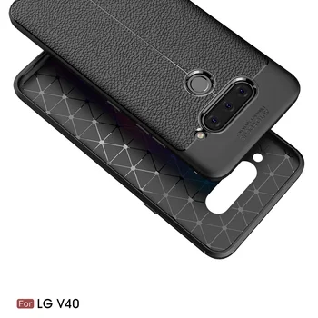 Už Coque LG V40 ThinQ Atveju TPU Silikono Standi Konstrukcija, Dangtelis LG V40 ThinQ Telefono dėklas pilnos Apsaugos Atveju LG V40 6.5