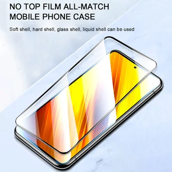 Už POCO M3 X3 NFC Stiklo Xiaomi Redmi Pastaba 9S 9 Pro Max 7 8 8T K20 Pro Stiklo krašto Klijai Screen Protector, Grūdintas 15D Stiklo