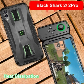 Už Xiaomi Black Shark 2 Pro 2 Atveju Minkštos TPU atsparus smūgiams Šilumos Išsklaidymo Žaidimų Dangtelis Black Shark 2 Funda Paramos Gamepad