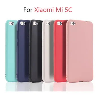 Už Xiaomi Mi 5C Mi5C-Ultra plonas, Matinis TPU Kietosios spalvos Viršelis Atveju Xiaomi Mi5c Mi 5C Galinį Dangtelį Apsaugoti Odą Silicio atveju