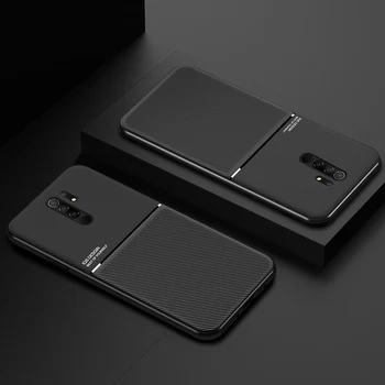 Už Xiaomi Redmi 9C NFC Atveju Minkšto Silikono Built-in magnetine geležies lapas Telefono Dangtelis Redmi 9C 9A 9 Coques