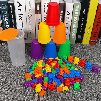 Vaikai Juokinga Skaičiuoti Tenka Matematikos Žaidimas Montessori Skaičių Pažinimo Vaivorykštė Atitikimo Žaidimas Švietimo Žaislai Vaikams, Vaikiška Dovana