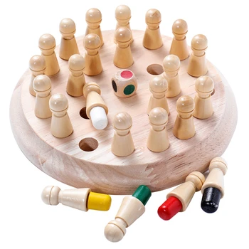 Vaikai Mediniai Atminties Rungtynės Stick Šachmatų Įdomus Spalvų Žaidimas Valdybos Galvosūkiai Švietimo Spalva Pažintinių gebėjimų, Mokymosi Žaislai Vaikams