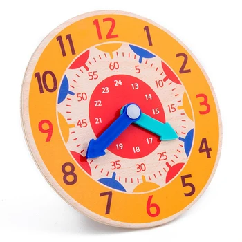 Vaikai Montessori Medinis Laikrodis Žaislai, Valandą, Minutę, Sekundę Pažinimo Spalvingi Laikrodžiai, Žaislai Vaikams Ankstyvojo Ikimokyklinio Mokymo priemonių