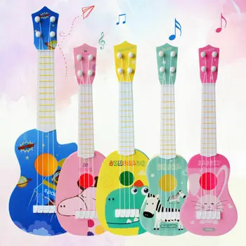 Vaikai Vaikų Gyvūnų Ukulėle Mažas Gitara, Klasikinės Muzikos Instrumentas, Švietimo Žaislas Žaisti Vaikams, Pradedantiesiems Įdomus Laiko KARŠTA
