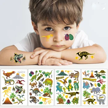 Vaikas, berniukas, mergaitė Dinozaurą T-rex Kriokimas temą Gimtadienio Vakarėlį 1 2 3 4 5 6 7 8 9 10 apdaila dovana, Laikinos Tatuiruotės