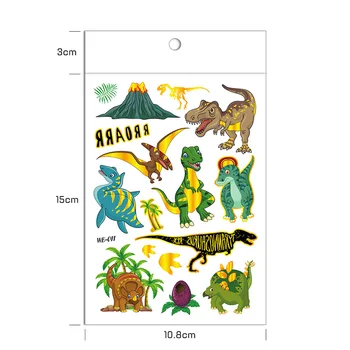 Vaikas, berniukas, mergaitė Dinozaurą T-rex Kriokimas temą Gimtadienio Vakarėlį 1 2 3 4 5 6 7 8 9 10 apdaila dovana, Laikinos Tatuiruotės