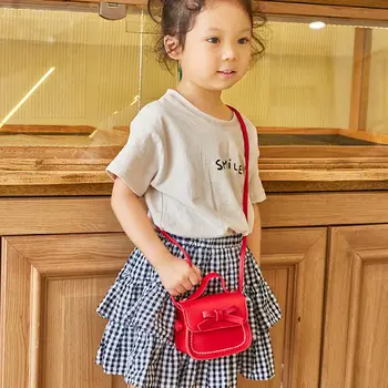 Vaikas Mergina Mini Krepšiai Bamblys Baby Girl Princesė Lankas Peties Crossbody Krepšiai Kietas