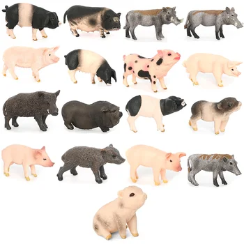 Vaikas Žaislai Imituojamas Kiaulių Gyvūnų Modelio Ūkio Gyvūnų Mielas Kiaulių, Šernų Šeimos Figūrėlės Veiksmų Skaičius, Švietimo Žaislai, Namų Dekoro
