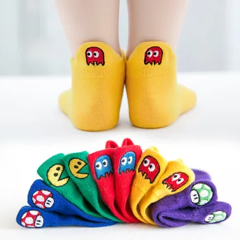 Vaikiškos kojinės vaikiškos kojinės pavasarį ir vasarą gryna spalva siuvinėjimo kojinės valtis kojinės kūdikių kojinės