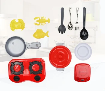 Vaikų Mini Virtuvė, Virtuvės reikmenys Puodai Visos Vaikai Apsimesti, Virėjas Žaisti Žaislas Modeliavimas Daržovių Virtuvės Valgių gaminimo Indai Žaislų Rinkinys GYH