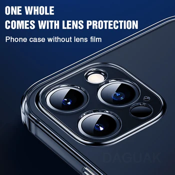 Vaizdo kameros Objektyvo Apsaugos Aiškiai Telefono dėklas Skirtas iPhone 12 Pro Max Silikono Minkštas Viršelis iPhone 12 Mini atsparus smūgiams Galinį Dangtelį Dovana