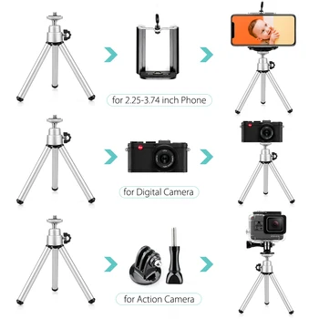 Vamson Mini keičiamo dydžio Monopodzie Trikojo Eiti Pro Priedai GoPro Hero 7 6 5 4 3+ už Sj4000 už Xiaomi už Yi Kamera VP413