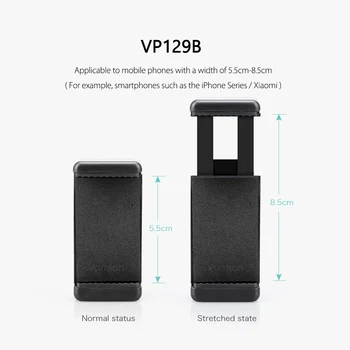 Vamson universalus mobiliojo telefono laikiklis, adapteris, skirtas išmanųjį telefoną, fotoaparatą, mobiliojo ryšio trikojo laikiklis klipas priedai stand-alone VP129