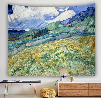 Van Gogh naftos tapyba meno sienos kabo mandala gobelenas 3D namų puošybai kambarį fono sienos, kiliminė danga, hipių antklodė