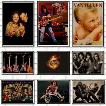 Van Halen Plakatai.Retro-roko band plakato foną namų dekoro heavy metal rock kraftpopieris plakatas siena lipdukas/6034