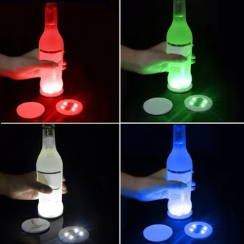 Vandeniui LED fluorescentinė padėkliukai baras KTV mirksi atmosfera fluorescentinė lempa taurės lipdukai Mini Švyti Miestelyje LED Butelį Šviesos