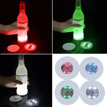 Vandeniui LED fluorescentinė padėkliukai baras KTV mirksi atmosfera fluorescentinė lempa taurės lipdukai Mini Švyti Miestelyje LED Butelį Šviesos