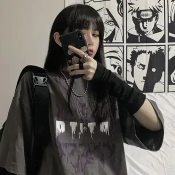 Vasaros Gotikos Drabužių Seksuali Moteris Prarasti Moterys T-Shirt Punk Tamsiai Grunge Streetwear Ponios Dropshipping Gotikos Harajuku Drabužiai