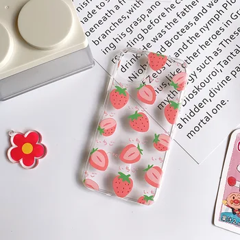Vasaros Saldžių vaisių, Arbūzų Kawaii Telefono dėklas Skirtas iPhone 12 11 Pro max XS Max XR 7 8 Plius 12 mini 7Plus Mielas aišku, Minkštas Viršelis