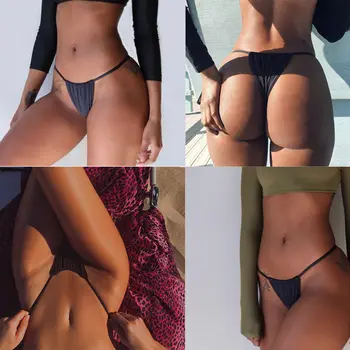 Vasaros Seksualios Trumpikės Moterų Dirželius Bikini Brazilijos Įžūlus Bikini Bottom Thong Maudymosi Kostiumą Maudymosi Kostiumėlį, Maudymosi Kostiumėliai, Glaudės