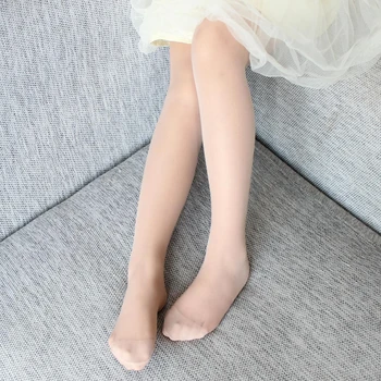 Vasarą Naujos Vaikų Mergaičių Kojinės Sheer Silk Baleto Kojinės Skaidrios Pėdkelnės Candy Spalva balta kūnas vaikams, Vaikiška