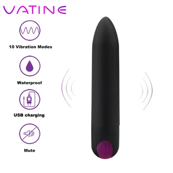 VATINE 10 Greitį Kulka Vibratoriai Klitorio Stimuliatorius Makšties Massager Stiprios Vibracijos G Taško Orgazmas Sekso Žaislai Moterims