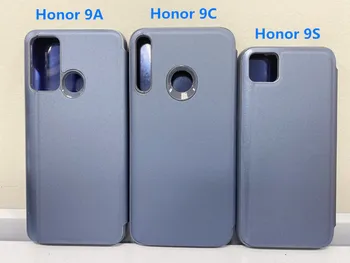 Veidrodis, Flip Case For Huawei Honor 9C 9A Telefono dėklas Apkalos Odos Stovėti Padengti Huawei Honor 9S 9X Priemoka 20 30 Pro 20S 10i