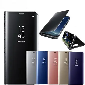 Veidrodis Peržiūrėti Apversti Išmaniųjų Telefonų Atveju Huawei Honor P20 Pro P9 P10 Plius P8 Lite 2017 Mate 8 9 10 20 Nova 3E 2i 3 3i Odos Padengti