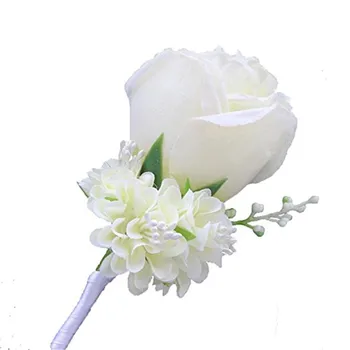 Vestuvių Boutonniere Buttonholes Jaunikis Groomsman Geriausią Vyro Rose Vestuvių Gėlės Priedai Prom Kostiumas Apdailos XH02