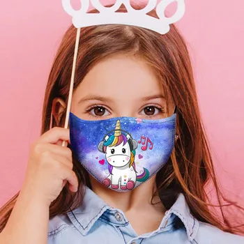 Vienaragis Veido Kaukė Spausdinti Anime Skalbti Kūdikių ir Vaikų Mados Animacinių filmų Mielas Kawaii Burnos Kaukę, Daugkartinio naudojimo masque mascarillas