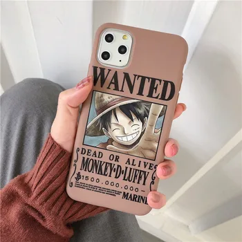 Vienas Gabalas Norėjo Atveju iPhone, 11 pro 6 6s 7 8 plus X XR XS Max telefono atvejais Japonijos Anime Luffy Manga minkštos TPU galinį dangtelį Coque