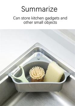 Virtuvės kriauklė filtras akių daržovių, vaisių nutekėjimo krepšelį pagal šiukšlių filtras, praustuvo stovas nepriklausomų sponge stovo išleidimo kaištį