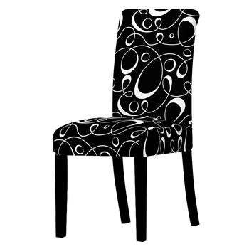 Visas Juodos Spalvos, Dizaino Kėdė Padengti Plaunamas Nuimamas Didelis Elastinga Sėdynių Užvalkalai Ruožas Užvalkalai Naudojami Pokylių Namų Viešbutis