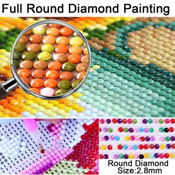 Visiškai Apvalus Deimantas 5D diamond tapybos gyvūnų tigras fox diamond siuvinėjimo rinkinys mozaika, tapyba 