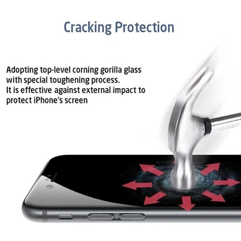 Visiškai Padengti Grūdinto Stiklo iPhone 7 8 6 6s Plus SE 2020 X XR XS Max 11 12 Pro Max Screen Protector Apsauginė