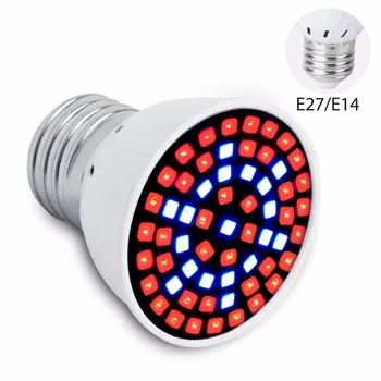 Viso Spektro LED Grow light Bulbs AC85-265V Daigų Fito Lempa 60 126 200leds Augalų Augimo Lempa 220V UV SPINDULIŲ Patalpų SMD2835 110V