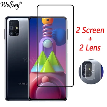 Visą Klijai Grūdintas Stiklas Samsung Galaxy M51 Screen Protector For Samsung M51 M31S M21 M11 Kameros Stiklo Samsung M51 Stiklo