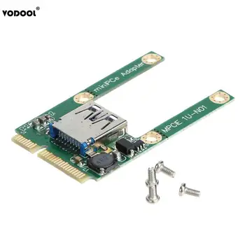 VODOOL Mini PCI-E USB2.0 Plėtimosi Kortelės Nešiojamas PCI Express PCIe USB 2.0 Konverteris Riser Card Adapteris Su Varžtu Detalės