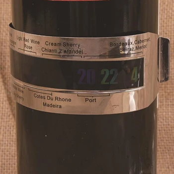 Vyno Butelis Termometras, Nerūdijančio Plieno Vyno LCD Termometras, Butelio Alaus, Raudonas Vynas, Apyrankės Temperatūra 1pc/ 5vnt/ 10vnt