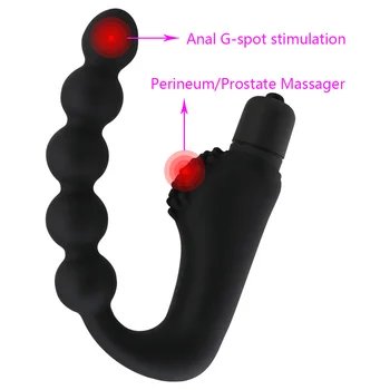 Vyras nuo 10 Greitį Analinis Granulės Vibratorius Prostatos Massager Sekso Produkto Analinis/Butt Plug Vibruojantis Analinio Sekso Žaislus Moteris