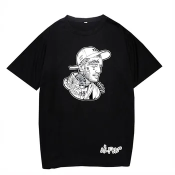 Vyriški marškinėliai Lil Peep Spausdinti Hip-Hop Vyrų Drabužiai Hipster O-kaklo Vasaros Lašas Laivybos Unisex Viršų Mados T-shirt Negabaritinių