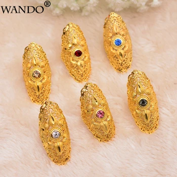 Wando Etiopijos Dideli Žiedai Spalvotų Aukso Spalvų, skirtų Moterims, Madingų Afrikos Arabų Žiedas Artimųjų Rytų Papuošalai Žavesio Šalis Vestuvių Dovana