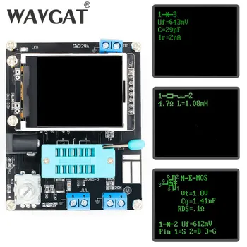 WAVGAT LCD GM328A Tranzistorius Testeris Diodų Talpą, ESR Įtampos Dažnio Matuoklis PWM Kvadratinių Bangų Signalo Generatoriaus, SMT Litavimo
